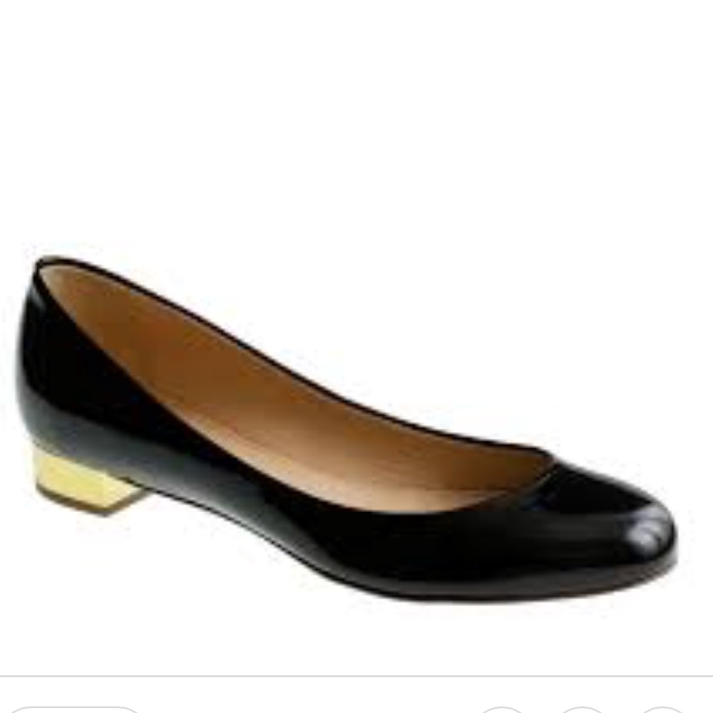 J crew gold heel flats